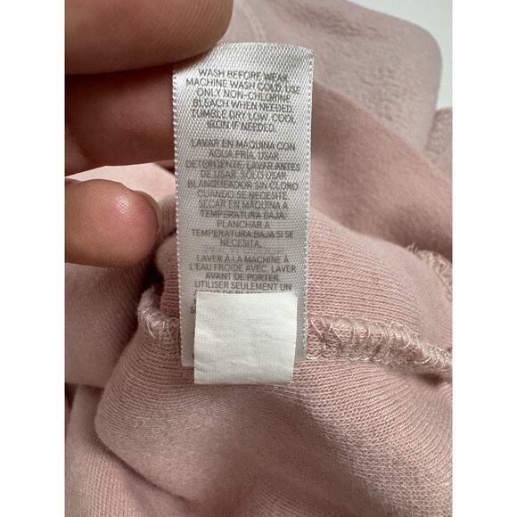 WEF Wellington Crop Crewneck Sweatshirt Women’s Small Pink Alternative Fuzzy - Picture 6 of 8